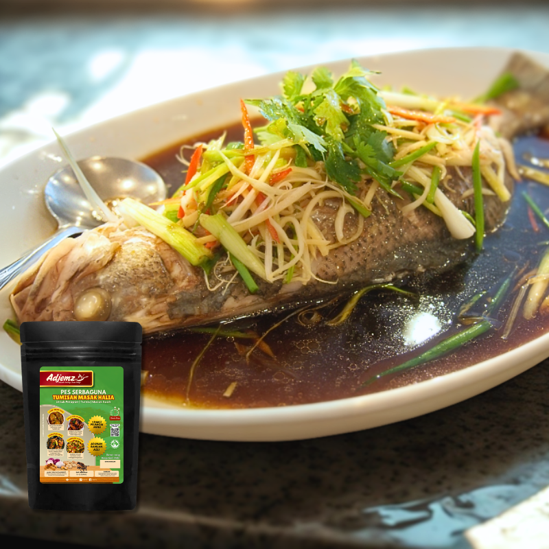 ikan siakap steam halia