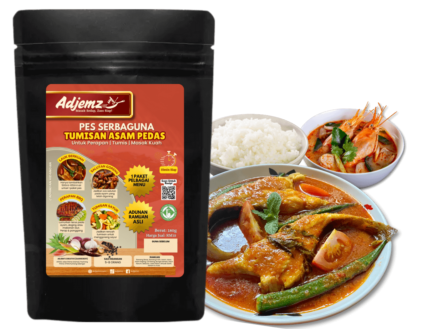 pes serbaguna asam pedas